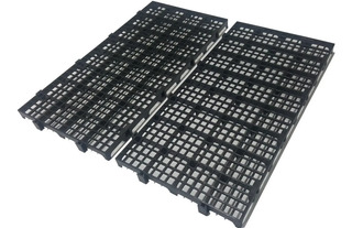 10 Pcs Pallet Estrado Plásticos Preto 25x50x2,5cm Piso Palete Plástico Modular Marwell