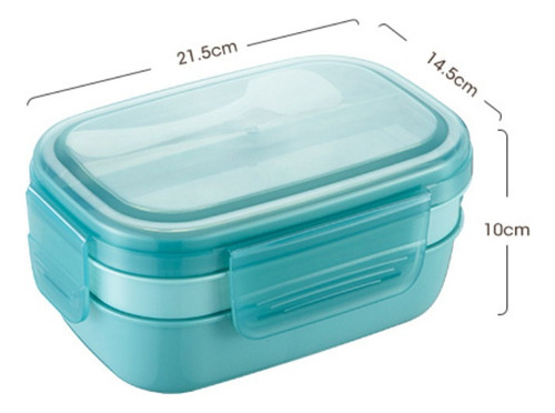 Bento Box Contenedor 1900ml Fiambrera Para Microondas
