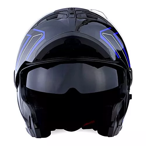  Casco modular de cara completa para motocicleta, con