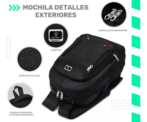 Mochila Grande Bolso Viaje Impermeable Reforzada Urbana Spor