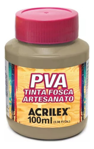 Tinta Fosca Artesanato Pva 100ml Concreto Acrilex C/6un