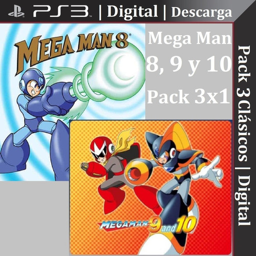 Mega Man 8, 9 Y 10 Ps3 Digital | 3 Juegos Mega Man Ps3 Pack | Cuotas sin  interés