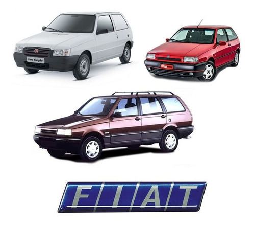 Adesivo Emblema Fiat Resinado Uno, Tipo, Tempra, Elba