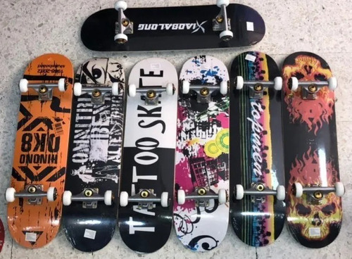 Imagen 4 de 8 de Tabla Skate Board Semi Profesional De Lija- 4 Ruedas En Goma