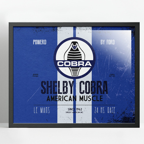 Cuadro 50x40 / Automovilismo / Shelby Cobra Logo