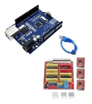 Comprar Arduin Genérico Uno R3 +shield Cnc+ 3 Drivers A4988 Kit Cnc