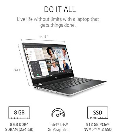 Laptop Hp Pavilion X360 15 Core I5 8gb Ram 512gb Ssd