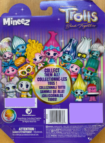 Mini Figuras Trolls Band Together Set 5 Mineez Diamante Cris