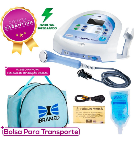 Imagem 1 de 9 de Sonopulse Iii Aparelho Ultrassom 1 E 3mhz Estetica Ibramed