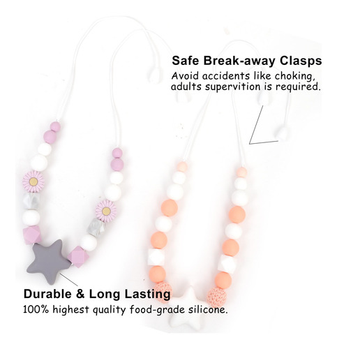 2 Collares De Silicona Para Lactancia Materna, Joyería De