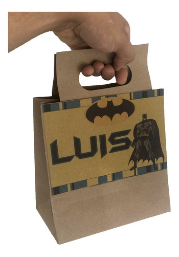 Aguinaldo Dulcero Bolo Bolsita Personalizado! Batman 50 Pz | Envío gratis