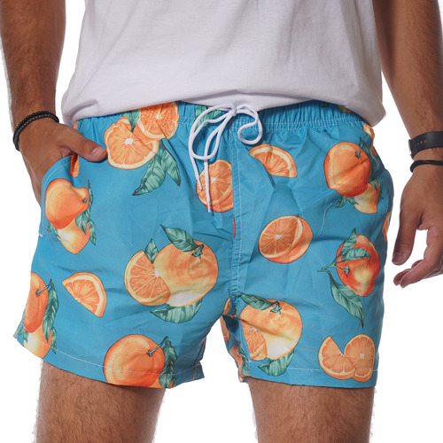 Short De Baño Estampado Hombre Secado Rapido Premium