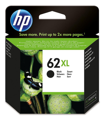 Cartucho Hp 62xl Color Negro, Rinde 415 Páginas/c2p05al