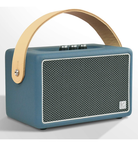 Konex Altavoz Bluetooth Vintage Portátil De Cuero De 40 W