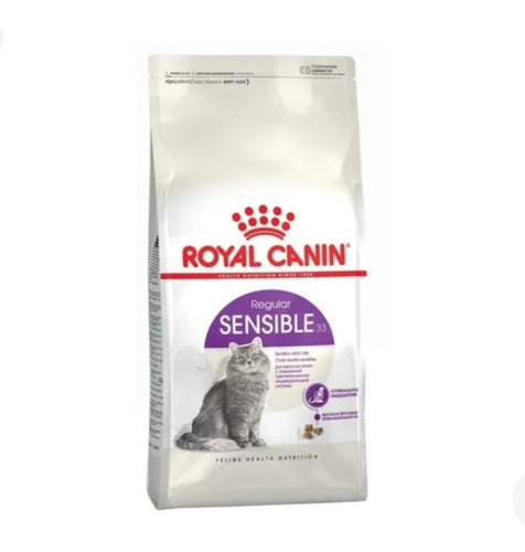 Imagen 2 de 2 de Alimento Royal Canin Feline Health Nutrition Sensible 33 para gato adulto sabor mix en bolsa de 1.5 kg