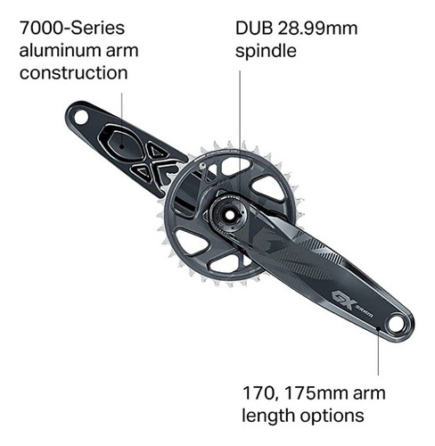 Volante Bielas Sram Gx Lunar Dub 175mm 32t ¡ Envío Gratis !