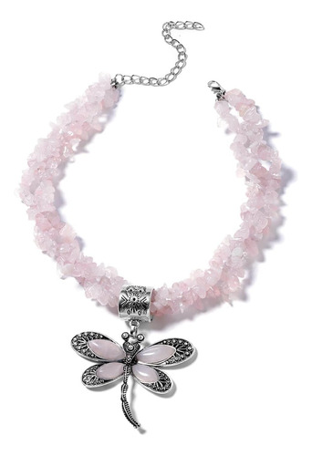 Shop Lc Galilea Rose Quartz Dragonfly Colgante Con Collar De