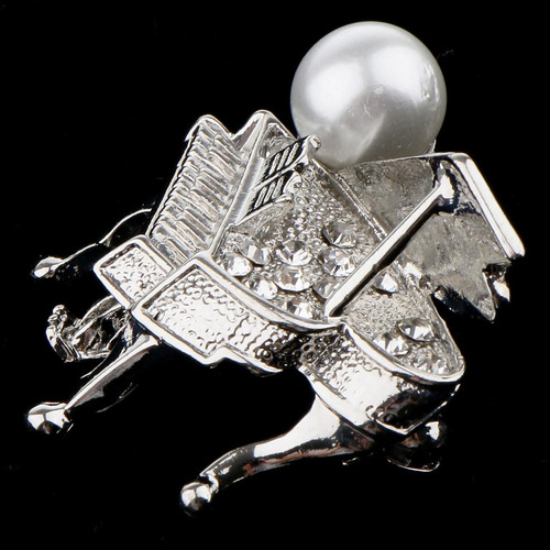 Broche De Forma Piano Elegante Retro Joyería De Moda Para