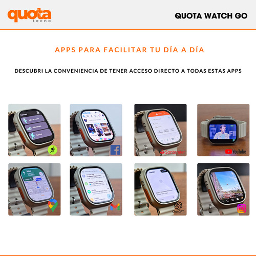 Reloj Inteligente Go Spotify Chip 4g Camara Google Whatsapp Plateado