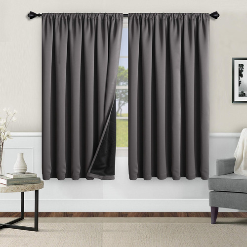 Wontex - Cortinas Blackout Con Espacio Para Barra, Para Sala