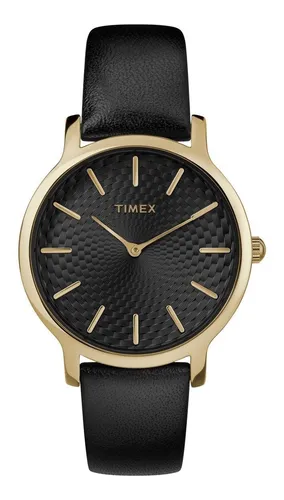 Reloj Timex Hombre Tw2v43900 Standard Chrono Analógico Color de la malla  Negro Color del bisel Plateado Color del fondo Verde