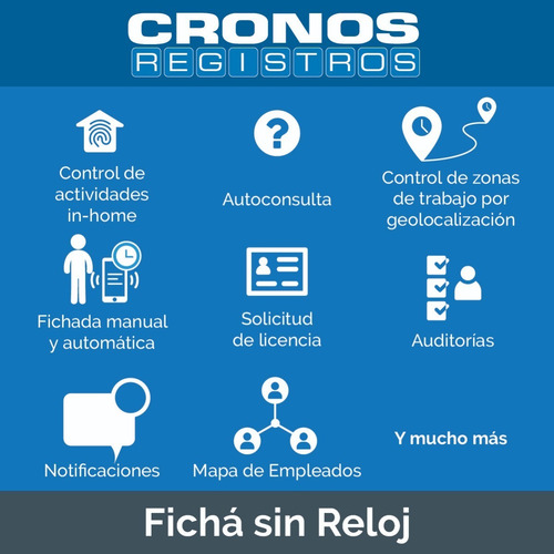 Imagen 3 de 10 de Control Horario Presentismo: Fichá Sin Reloj Con App Cronos