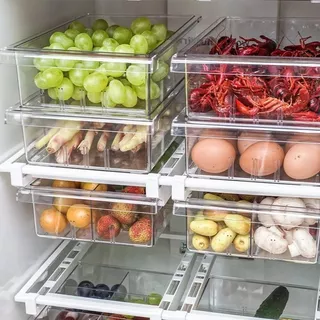 Organizador De Refrigerador Con Cajón Ajustable