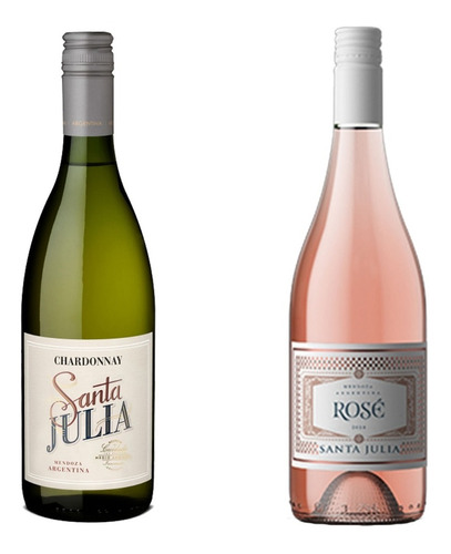 Vinos Santa Julia Chardonnay 750ml + Santa Julia Rose 750ml