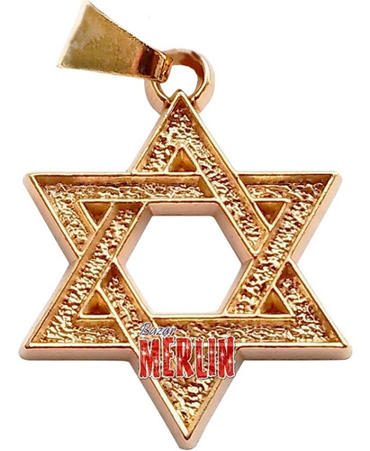 Estrella De David Chapa De Oro Garantizada Y Con 7 Metales