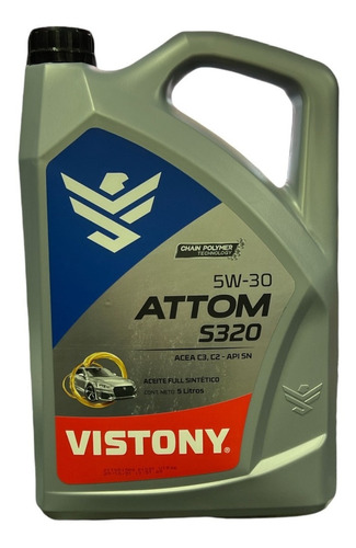 Aceite 5w30 100% Sintetico 5 Litros Vistony