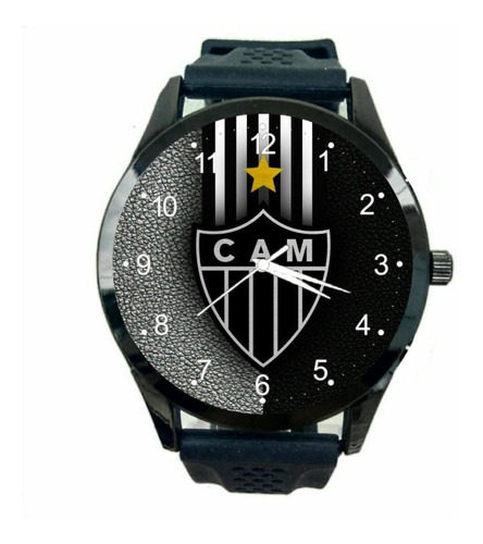 Relógio Galo Alvinegro De Pulso Unissex Futebol Torcedor T22