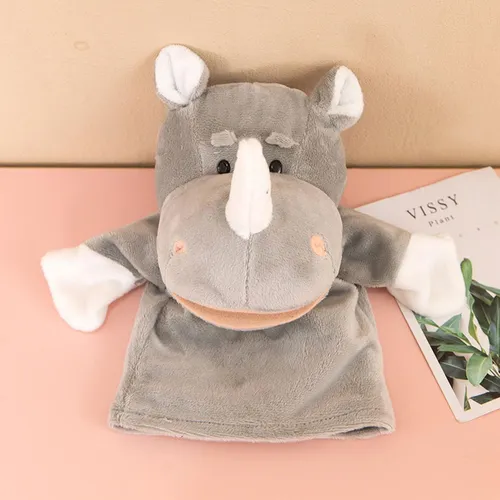 Rinoceronte De Peluche, Marionetas De Mano De Rinoceronte De
