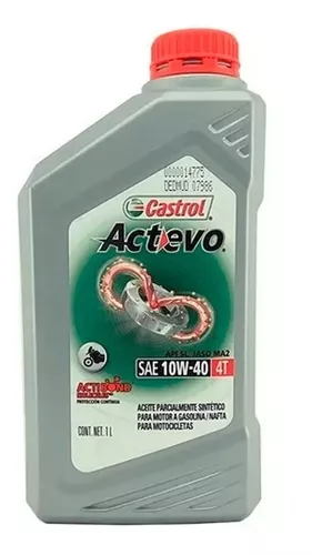 Aceite para Moto Castrol Actevo X-TRA 4T 10W40 Semi-Sintético 1 Litro