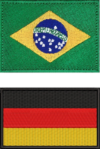 Kit 2pç Bandeira Brasil Alemanha Motoqueiro Airsoft Ban122