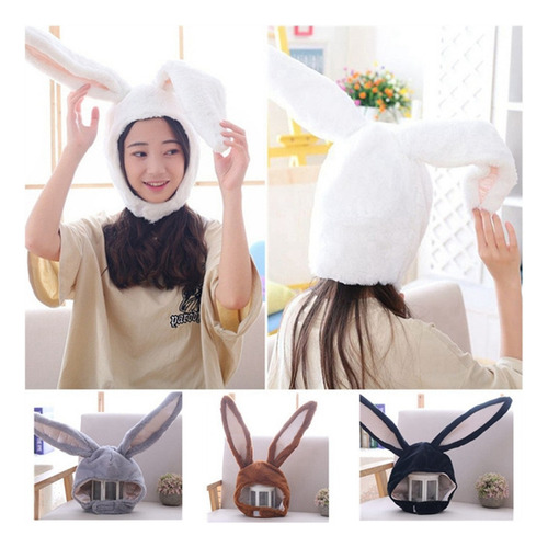 Máscara Con Capucha De Orejas De Conejo Accesorios Para