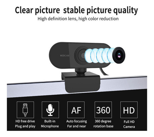* Cámara Web 4k Uhd De 8 Mp Con Enfoque Automático, 1080p,