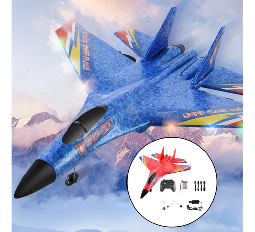 Su-27 Rc Fija Rtf 2 Canales Luces Frescas Epp Espuma