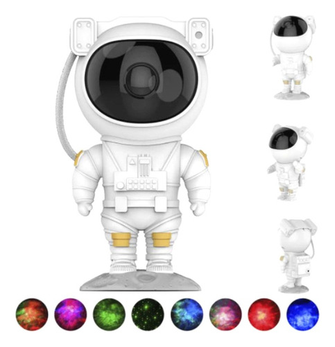 Luminária Projetor Luz Noturna Astronauta Aurora Boreal