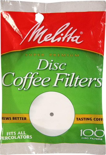 Filtros De Café Melitta, Para Percoladoras, Blanco, 100 Pzs