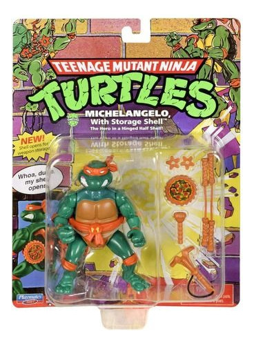 Tortugas Ninja Michelangelo Muñeco Fig C/accs 10cm Original