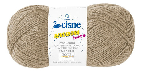 Lana Cisne Rendidora Jumbo X 5 Ovillos - 500gr Por Color Color Beige 18028