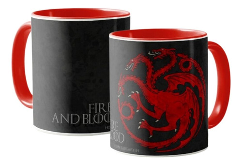 Mug Game Of Thrones Casa Targaryen Taza Ceramica 11 Onz