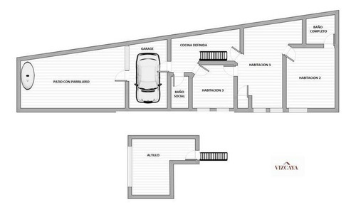 Casa En Venta 2 Domitorios, Altillo, Garage Y Patio - Paso Molino