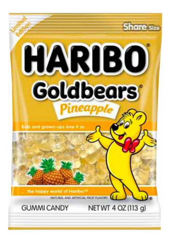 Haribo Pineapple (piña) 4oz 113gr