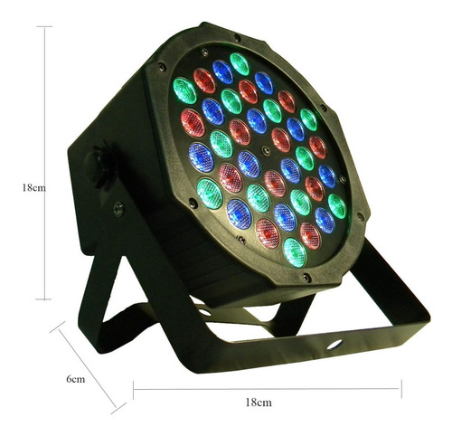 Imagen 2 de 10 de Luz Proton Par 36 Led Profesional Tacho Rgb Luz Dj Dmx