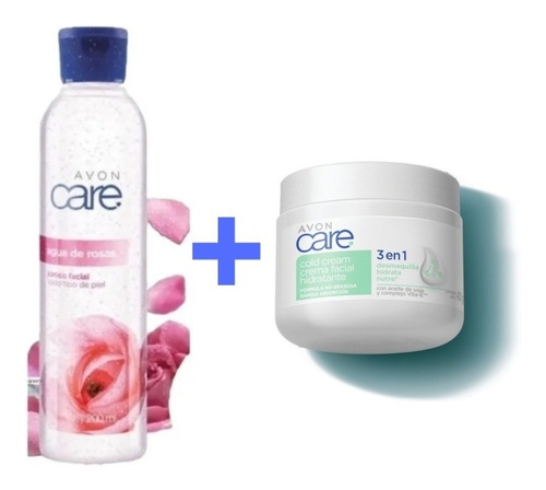 Crema Facial Desmaquillante + Tónico Agua De Rosas Avon Care