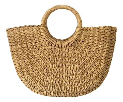 Bolsas de playa de paja para mujer, bolsa de playa de paja | Bolsa de playa  | Esenciales de vacaciones en la playa | Bolsa de playa plegable