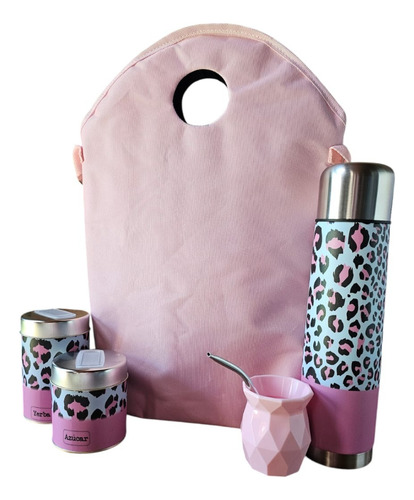 Animal Print Rosado - Equipos De Mate De Acero Ayf Rosa