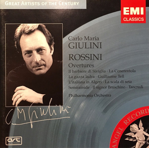Cd Carlo Maria Giulini Rossini Overtures Made In Eu