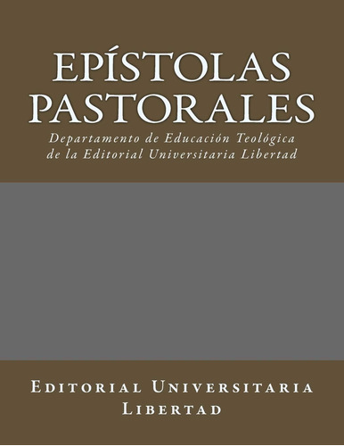 Libro Epistolas Pastorales Departamento De Educación Teológ